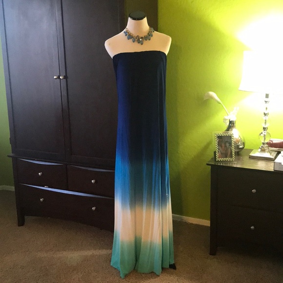 Boston Proper Dresses & Skirts - Beautiful blue maxi dress.  Boston propers finest.